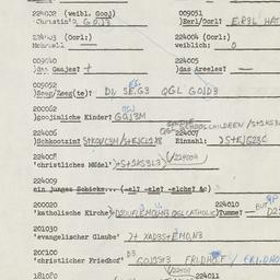 Western questionnaire, answ...