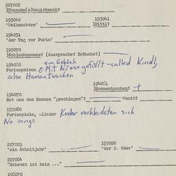 Western questionnaire, answ...