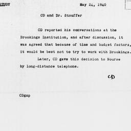 Memorandum from Charles Dol...