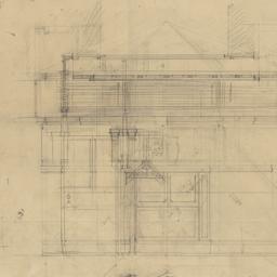 Drafting room section, elev...