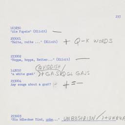 Western questionnaire, answ...