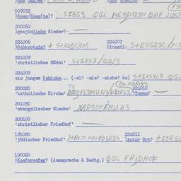 Western questionnaire, answ...