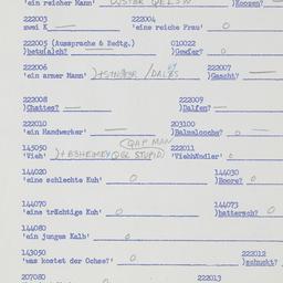Western questionnaire, answ...