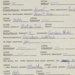 Western questionnaire, answ...
