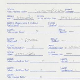 Western questionnaire, answ...