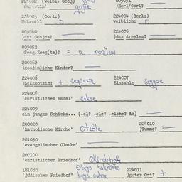 Western questionnaire, answ...