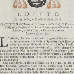 Editto per le reste, e spol...
