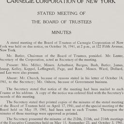 Board Meeting, 10/16/1941