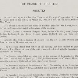 Board Meeting, 3/19/1942