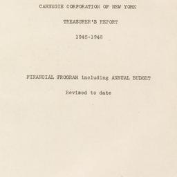 Treasurer's Report, 194...
