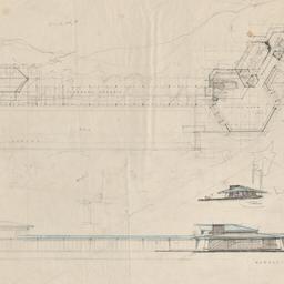 Main house plan, elevation