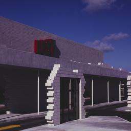 Exterior view, layered faca...