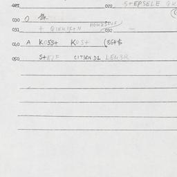 Eastern questionnaire, answ...