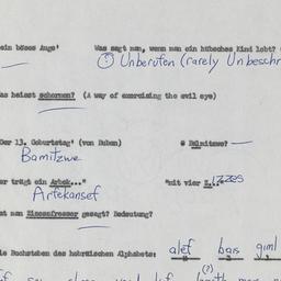 Western questionnaire, answ...