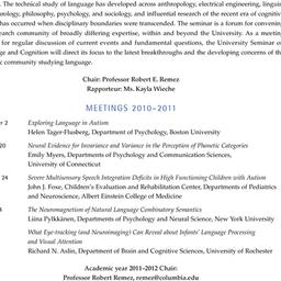 Schedules, Language and Cog...