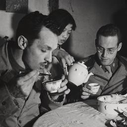 Barney Being Served Tea