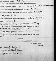 Carnegie Church Organs, War...