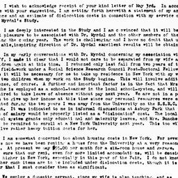 Letter from Ralph J. Bunche...