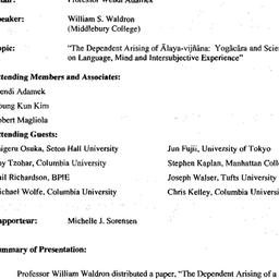 Minutes, 2004-04-08. Buddhi...