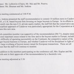 Investment Committee Meetin...