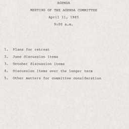 Agenda Committee