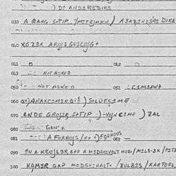 Eastern questionnaire, answ...