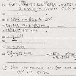 Eastern questionnaire, answ...