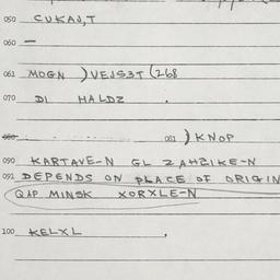 Eastern questionnaire, answ...
