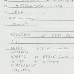 Eastern questionnaire, answ...