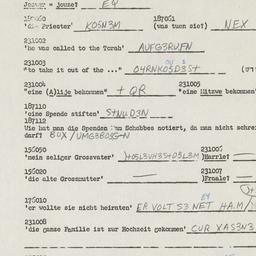 Western questionnaire, answ...