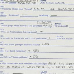 Western questionnaire, answ...