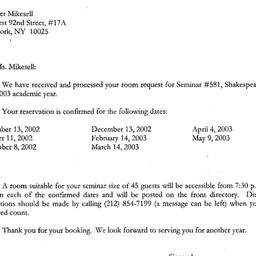 Correspondence, 2003-07-10....