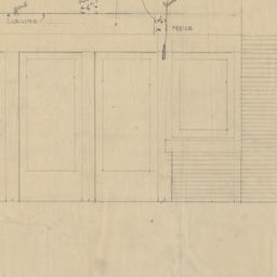 Interior elevation, transom...