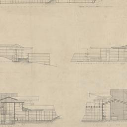 Exterior elevations, sections