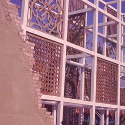 Deconstructed brick wall in...