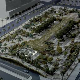 Model, aerial view.