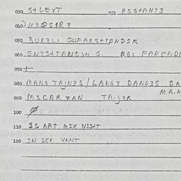 Eastern questionnaire, answ...
