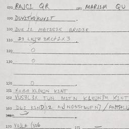 Eastern questionnaire, answ...