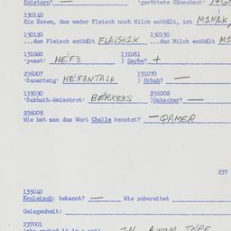 Western questionnaire, answ...
