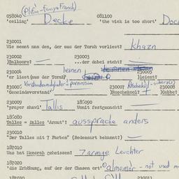 Western questionnaire, answ...