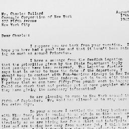 Letter from Gunnar Myrdal t...
