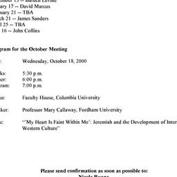 Announcements, 2000-10-18. ...