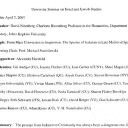 Minutes, 2003-04-02. Israel...