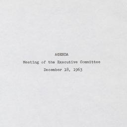 Executive Committee Meeting