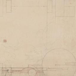 Lower dam gate elevation, c...