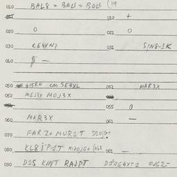 Eastern questionnaire, answ...