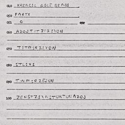 Eastern questionnaire, answ...