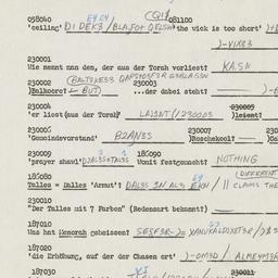 Western questionnaire, answ...