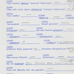 Western questionnaire, answ...