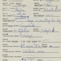 Western questionnaire, answ...